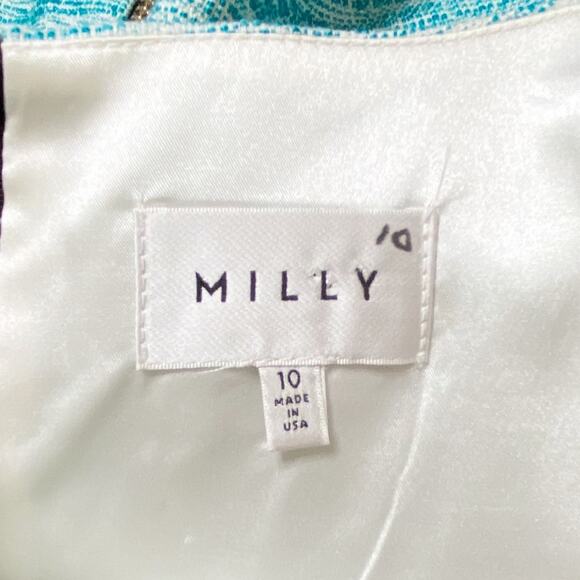Milly of New York Space Dyed Sheath Cocktail Dress in Blue Size 10 - Picture 3 of 4